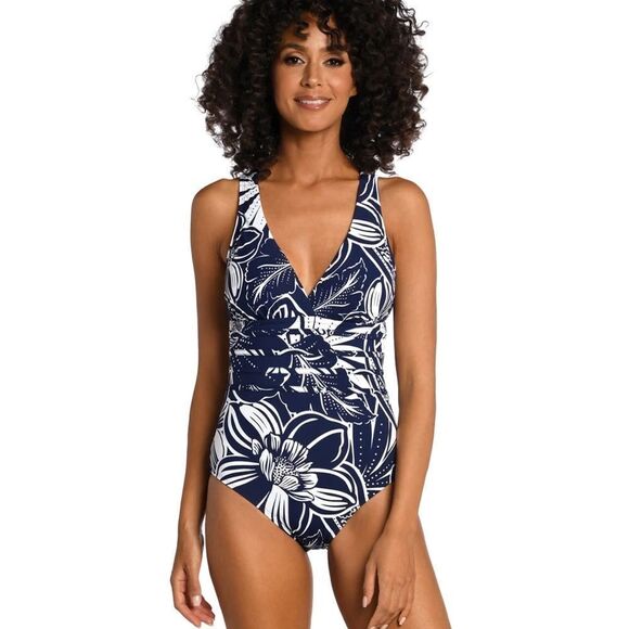 La BlancaWomen's At The Playa Cross Back One Piece Swimsuit
